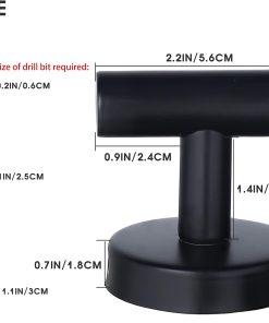 Alternative view of Towel Hooks Bathroom Coat Robe Wall Hook Heavy Duty Door Hanger Towel Robe Clothes Cabinet Closet Sponges Rack for Bathroom Bedroom Kitchen Hotel Pool 4 Packs Black(Drilling Installation)