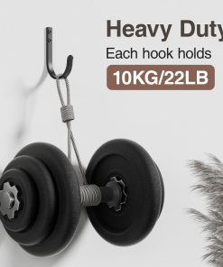 Alternative view of Wall Hooks for Hanging Towel/Coat - 22LB Screw in Metal Hanger Wall Mount. for Outdoor. Closet. Door. Bathrooms. for Backpack. Robe. Black 5 Pack